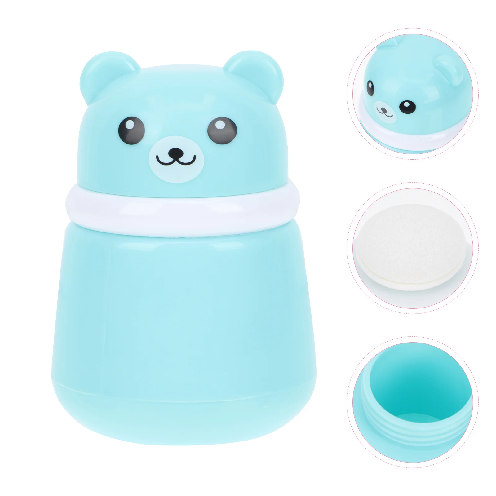 

Puff Box Container Baby Body Case Bottle Talcum Empty Applicator Looseinfantfor Sponge Storage Dusting Rabbit Kids Toddler