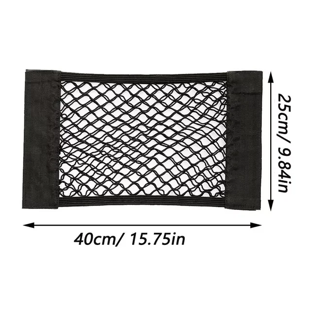 

Back Rear Trunk Storage Net Seat Elastic String Net Magic Sticker Mesh Storage Bag Pocket Cage Auto Organizer Seat Back Bag