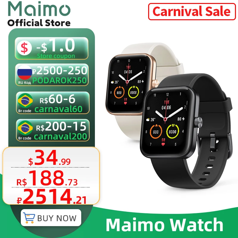 Relógio de Oxigênio Água para Xiaomi 5atm à Prova Código: Versão Global 70mai Maimo no Sangue Freqüência Cardíaca 1.69 Dwaterproof mi Banda Relógios Masculinos Femininos Apoie Portugal R200-15 Carnaval200