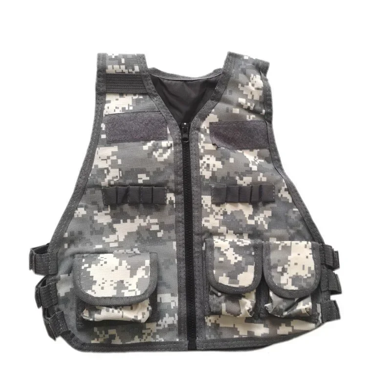 markii Kids Combat Camouflage Vest Children CS Shooting Clothes Tactical Waistcoat Summer Training Protection Gear