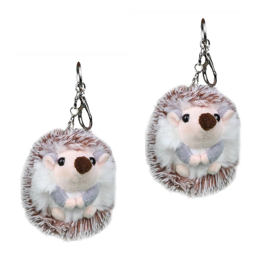 

Key Keychain Hedgehog Animal Pendant Plush Ring Pom Keyring Rings Chain Charmhanging Cute Keychains Fluffy Creative Holder