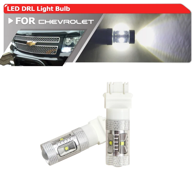 Für Chevrolet Tahoe 2007-2014 Weiß Led Tagfahrlicht Ultra Helle Reflektor 3157 Led-lampen Daylights Auto-styling