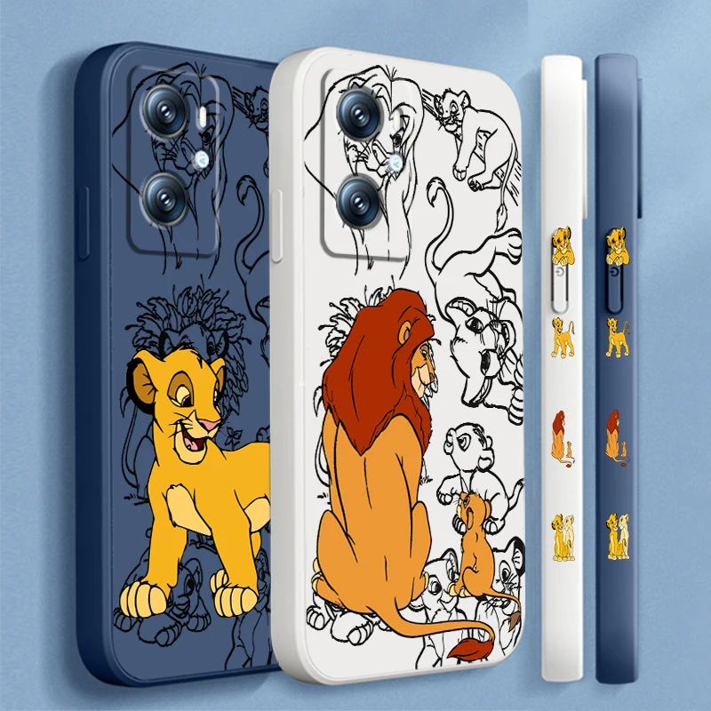 

Lion King Disney For OPPO Find X6 X5 X3 A98 A96 A94 A93 A77 A76 A74 A72 A57 A53 A16 5G Liquid Left Rope Phone Case