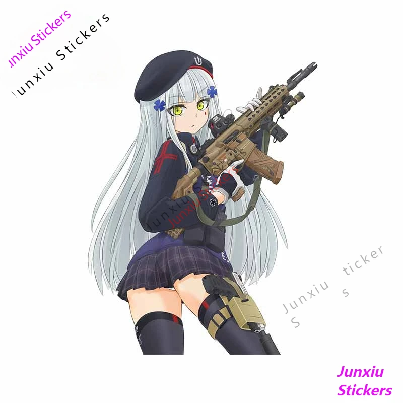 

Anime Girl Gun Funny Car Stickers Bumper Window Trunk Racing Decal Waterproof Occlusion Scratch Fine Decal Decor PVC13x10cm