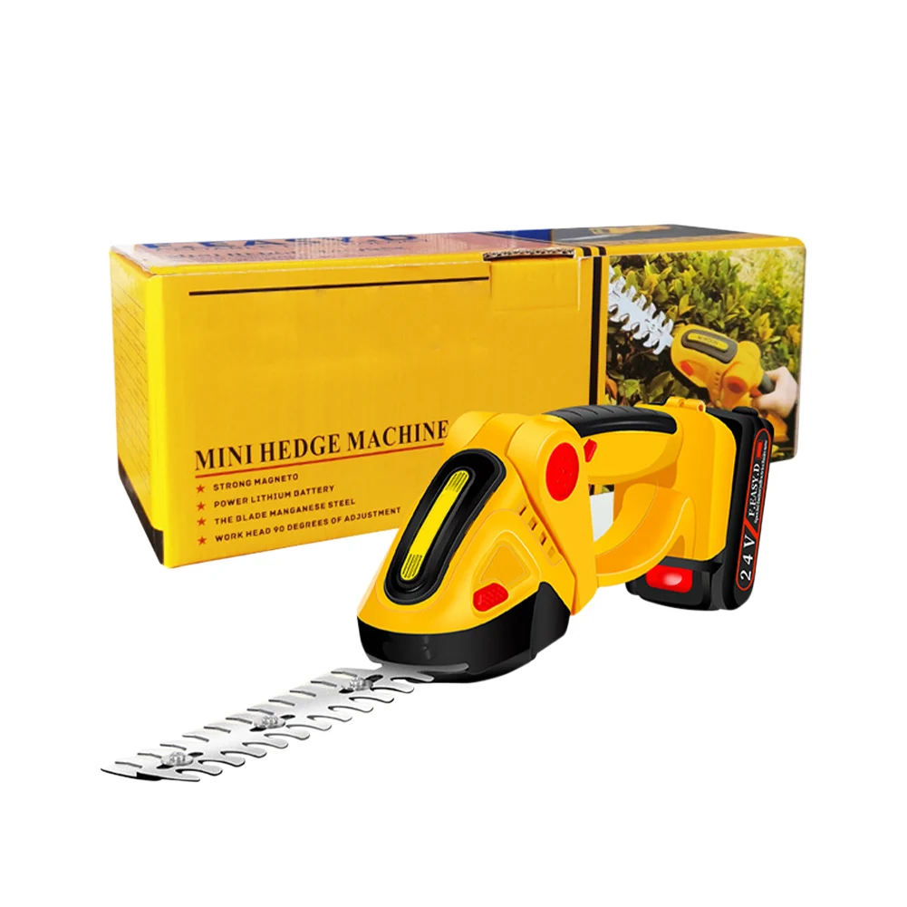 

2 in 1 Cordless Electric Hedge Trimmer 24V 15000rpm Household Lawn Mower Rechargeable Weeding Shear Pruning Mower Garden Tools