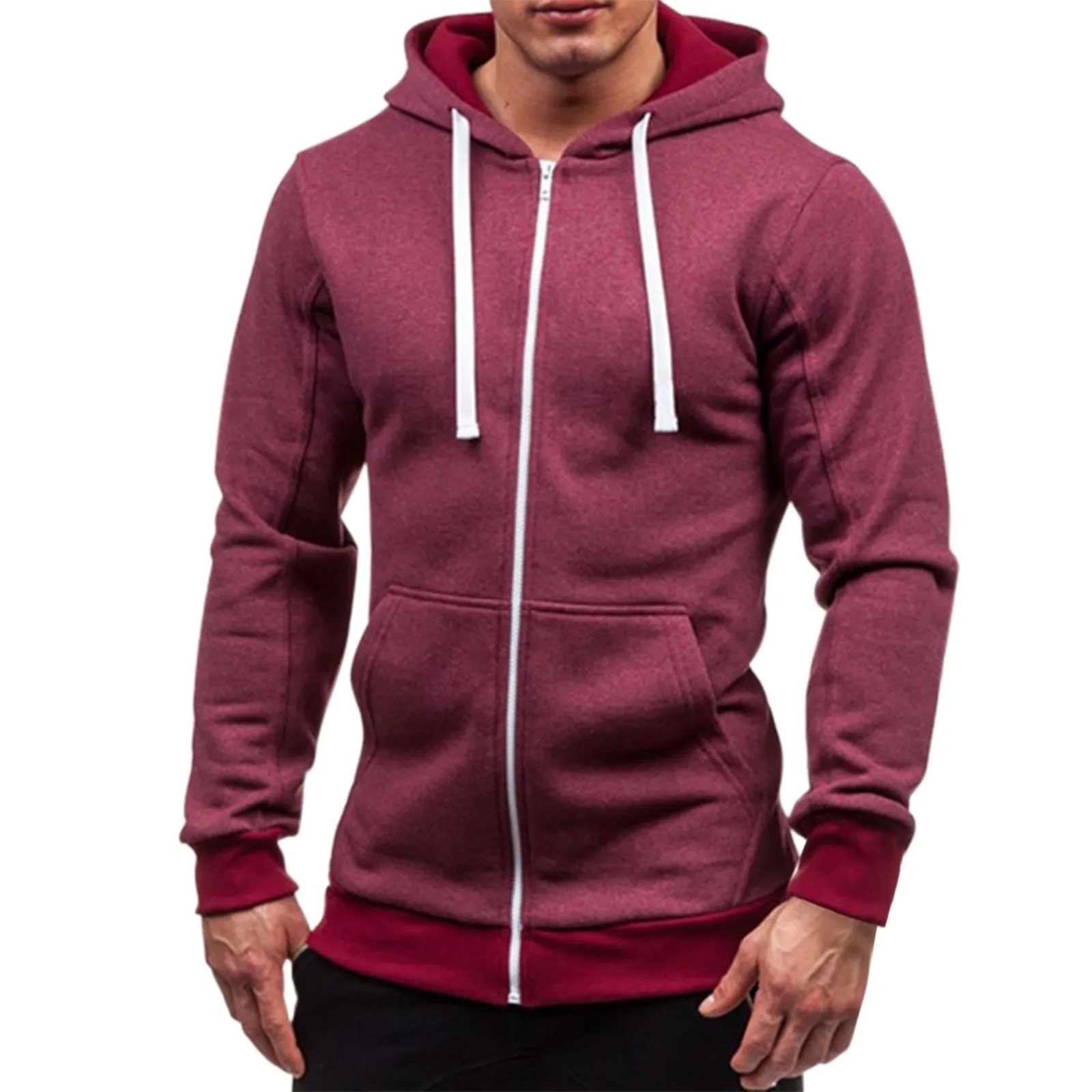 

Autumn Winter Casual Hoodies Sweatshirt Solid Color Tops Pullover Hoodie Long Sleeve Men's Sweatshirt Outfits Moletom Masculinos