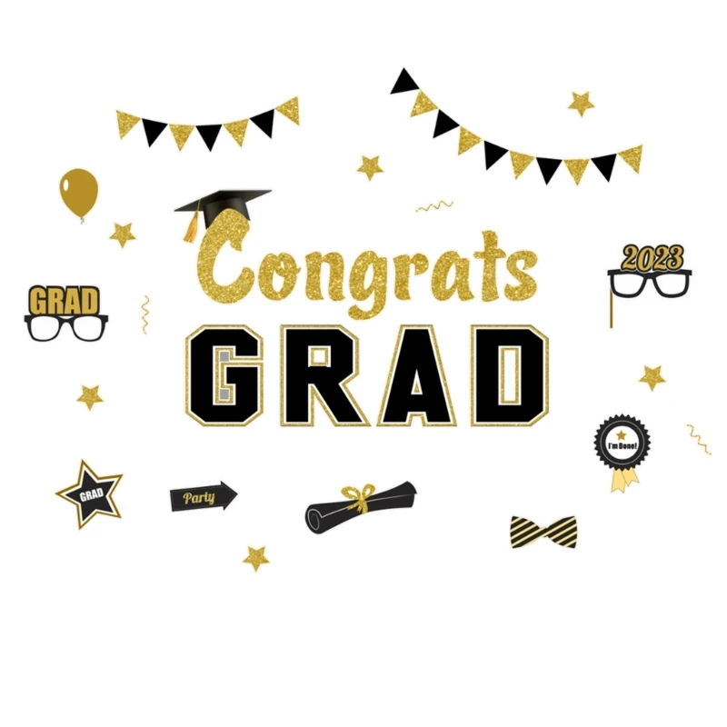 

Wall Garage Sticker Reflect Congrats Grad Magnet-Room Decor Kitchen Refrigerator