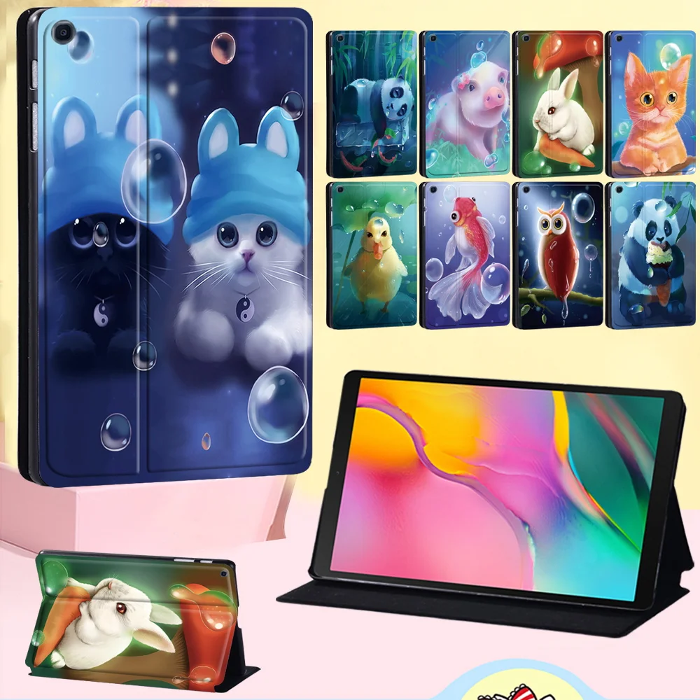 

Protective Cover for Samsung Galaxy Tab S6 Lite 10.4" P610/S4 T830/S5e T720/S6 10.5"T860/Tab S7 11" Animal Leather Tablet Case