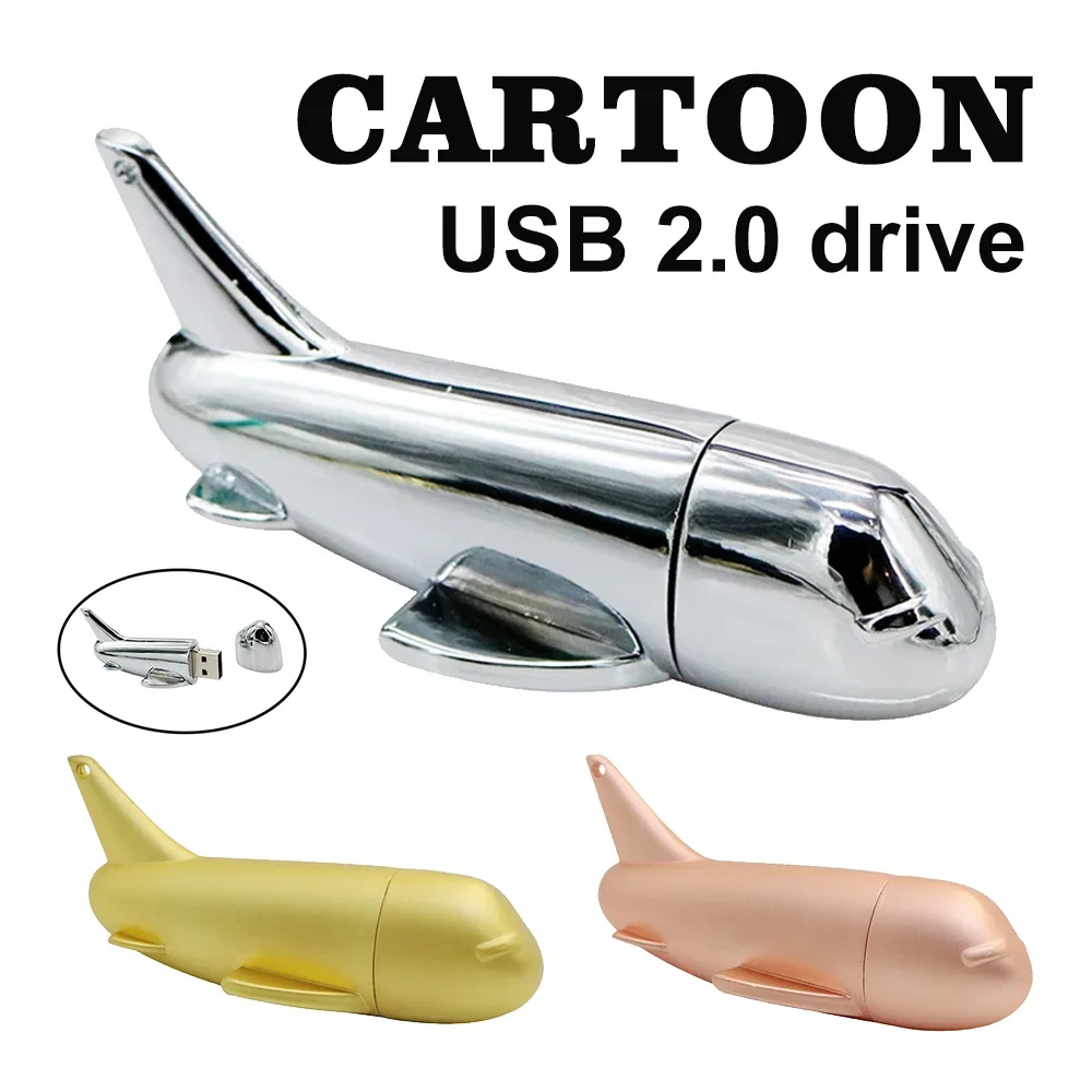 Металлический USB-накопитель для самолета флэш-накопителя 4 ГБ 8 16 32 64 128 красивый