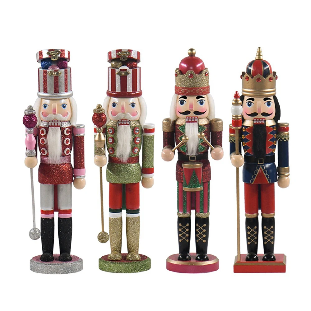 38 см Рождественский Щелкунчик кукла-солдат настольное украшение деревянная