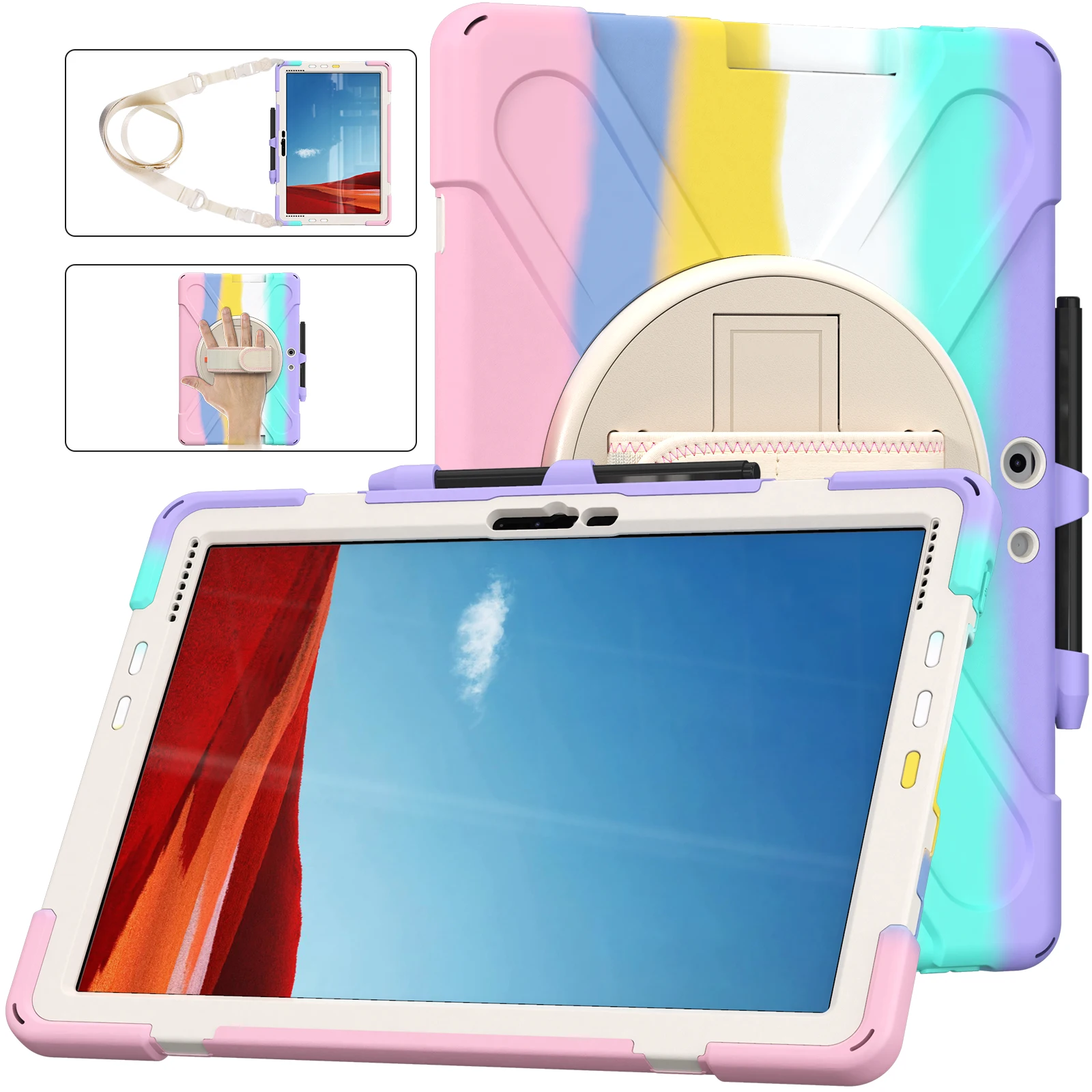 Для Microsoft Surface ProX Armor Case Чехол для планшета Pro4/5/6/7/7plus Go 2/3/4 Детский безопасный Shockoroof