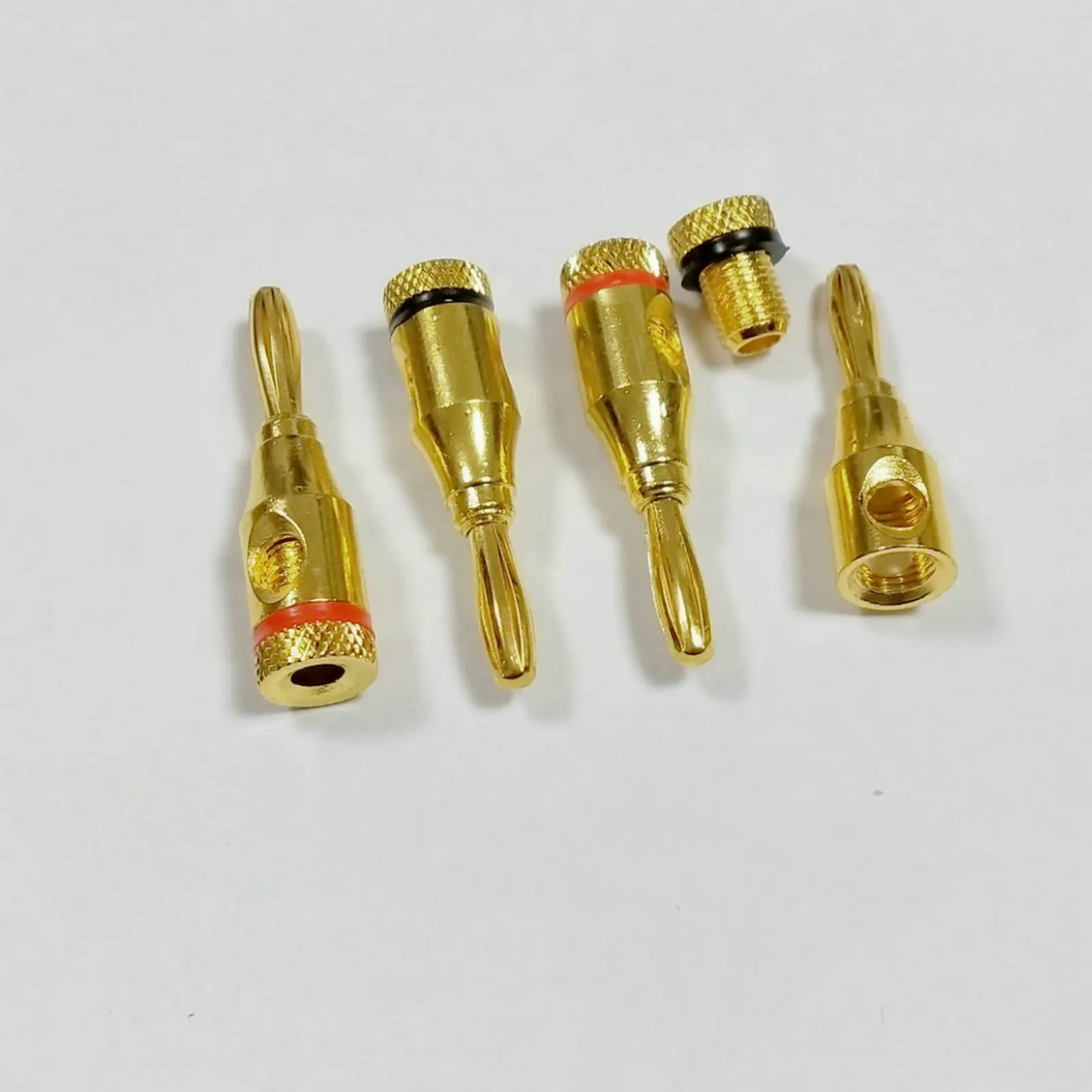 

100 шт. Золотой музыкальный аудио кабель для динамиков 4 мм банановый штекер