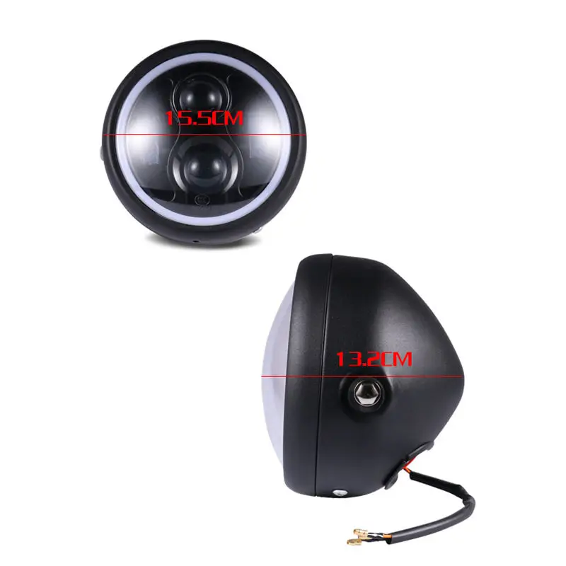 Головка ангельские глазки в ретро стиле 6 5 дюйма мотоциклетная лампа фара 12 В