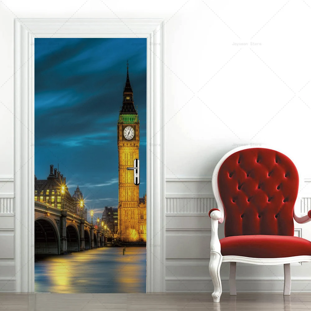 Водонепроницаемые самоклеящиеся дверные наклейки из ПВХ для обновления стен в