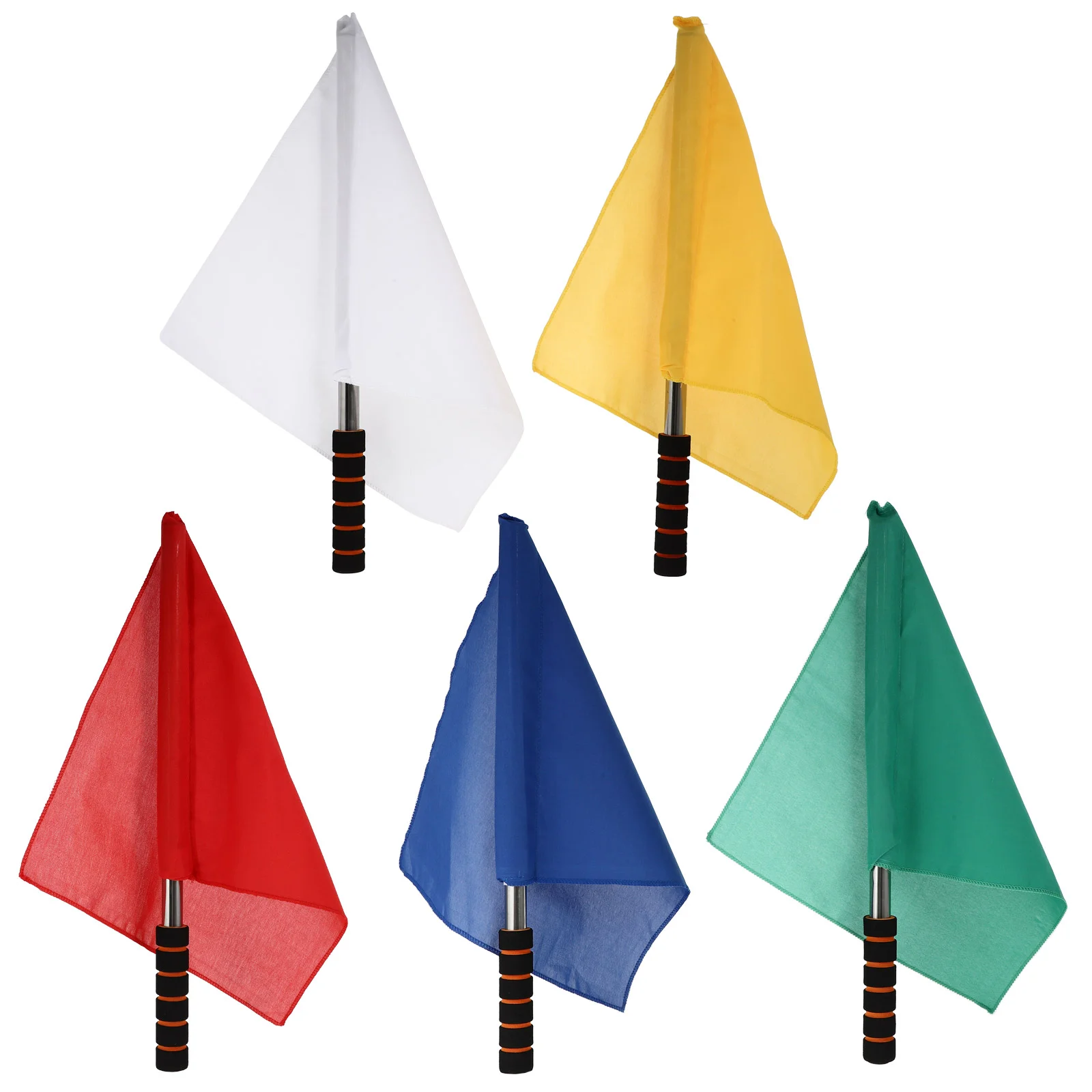 

5PCS Sports Use Command Flags Commanding Referee Flags Hand-cranked Racing Flags