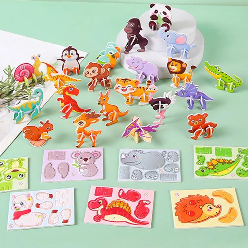 

3D картонные головоломки животные самолеты набор из 30 штук