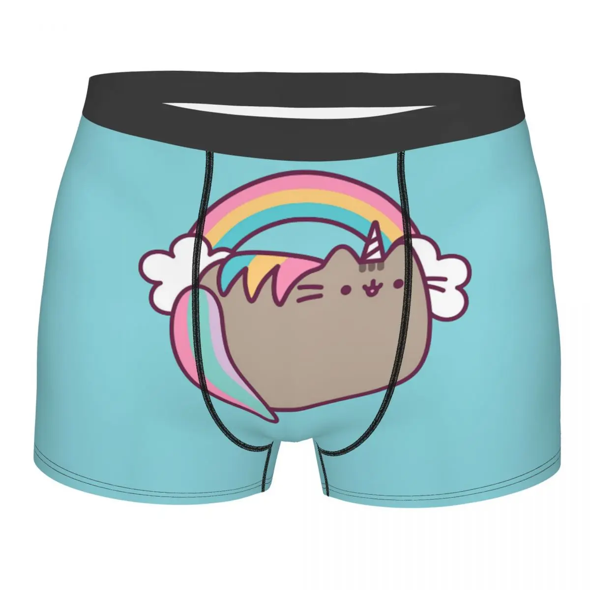 Мужское нижнее белье Cool Kitty Cat Rainbow трусы-боксеры эластичные шорты трусы Pusheens