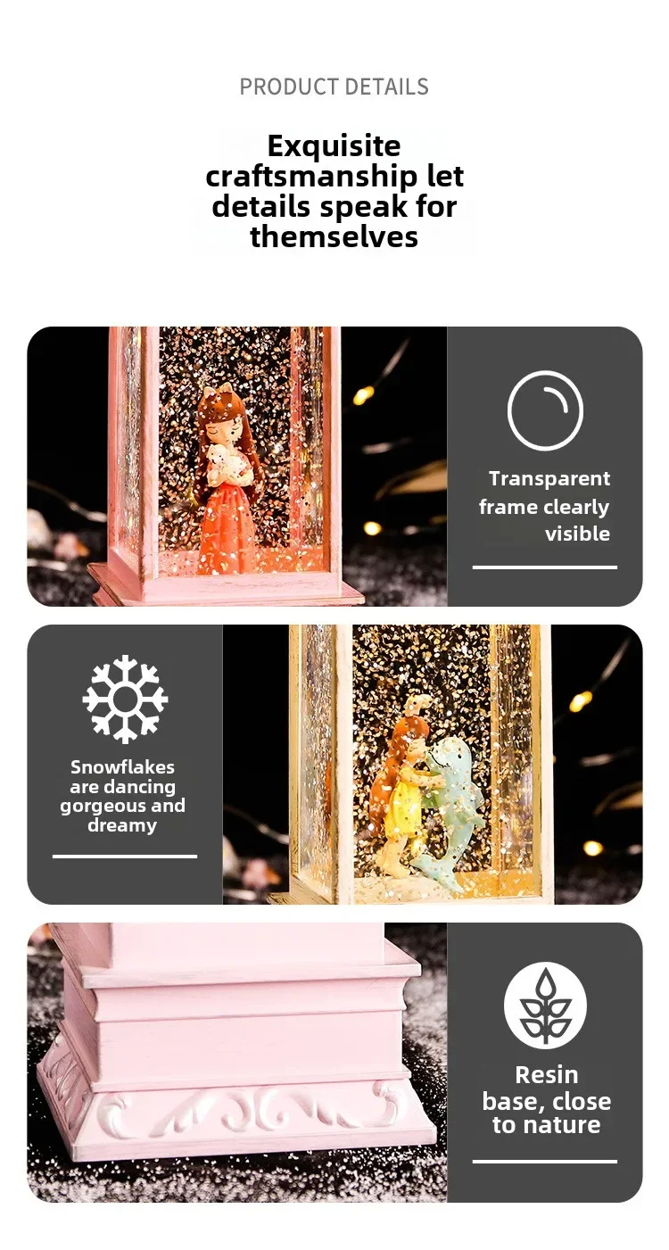 Мини-креативная музыкальная шкатулка фортепиано хрустальный шар ветровая лампа