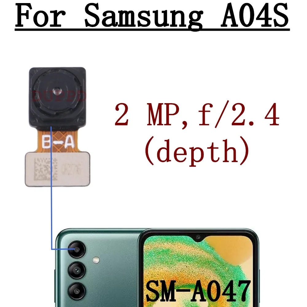 Передняя Задняя камера для Samsung Galaxy A04s SM-A047F A047M задняя широкая макро глубина