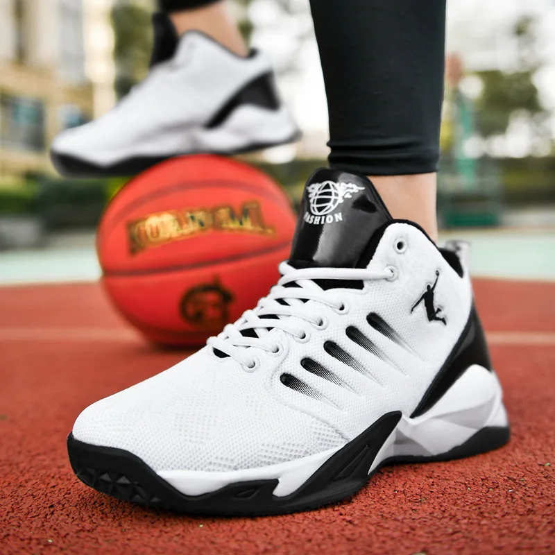 Men's Basketball Shoes Breathable Cushioning Non-Slip Wearable Sports Shoes Gym Training Athletic Basketball Sneakers for Women
