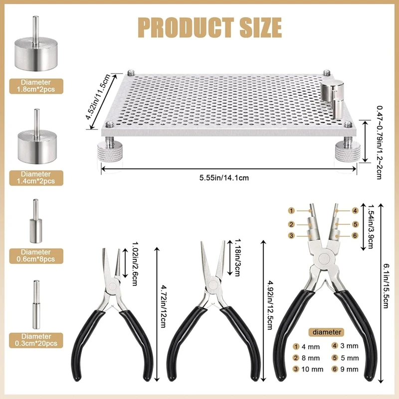 Приспособление для гибки проволоки BEAU с набором плоскогубцев ювелирных изделий