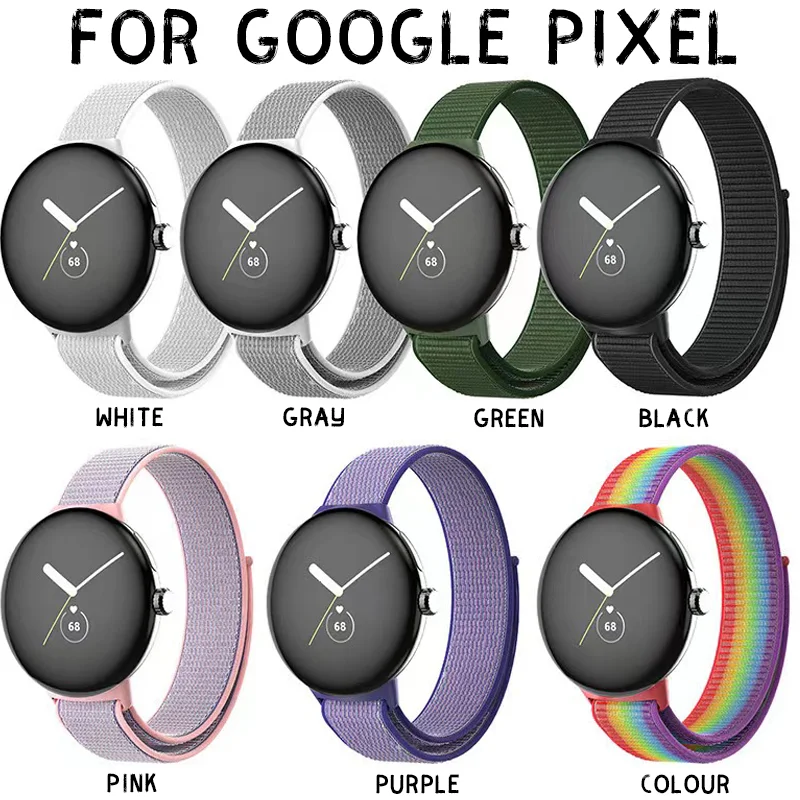 

Nylon Loop Strap for Google Pixel Watch Band Replacement Sport Wristband Breathable Bracelet Correa Smartwatch DIY Accessories