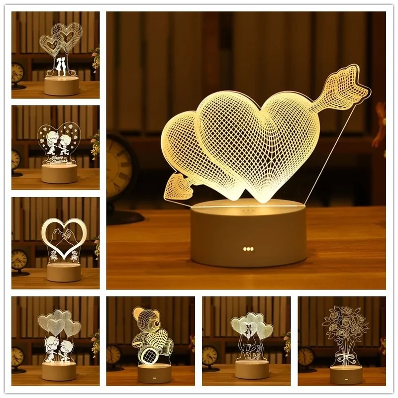 

Night Light Decoration New LED Light Holiday Gift Night Light Valentine’s Day Gift Wedding Decor Valentine Festive Party Supplie