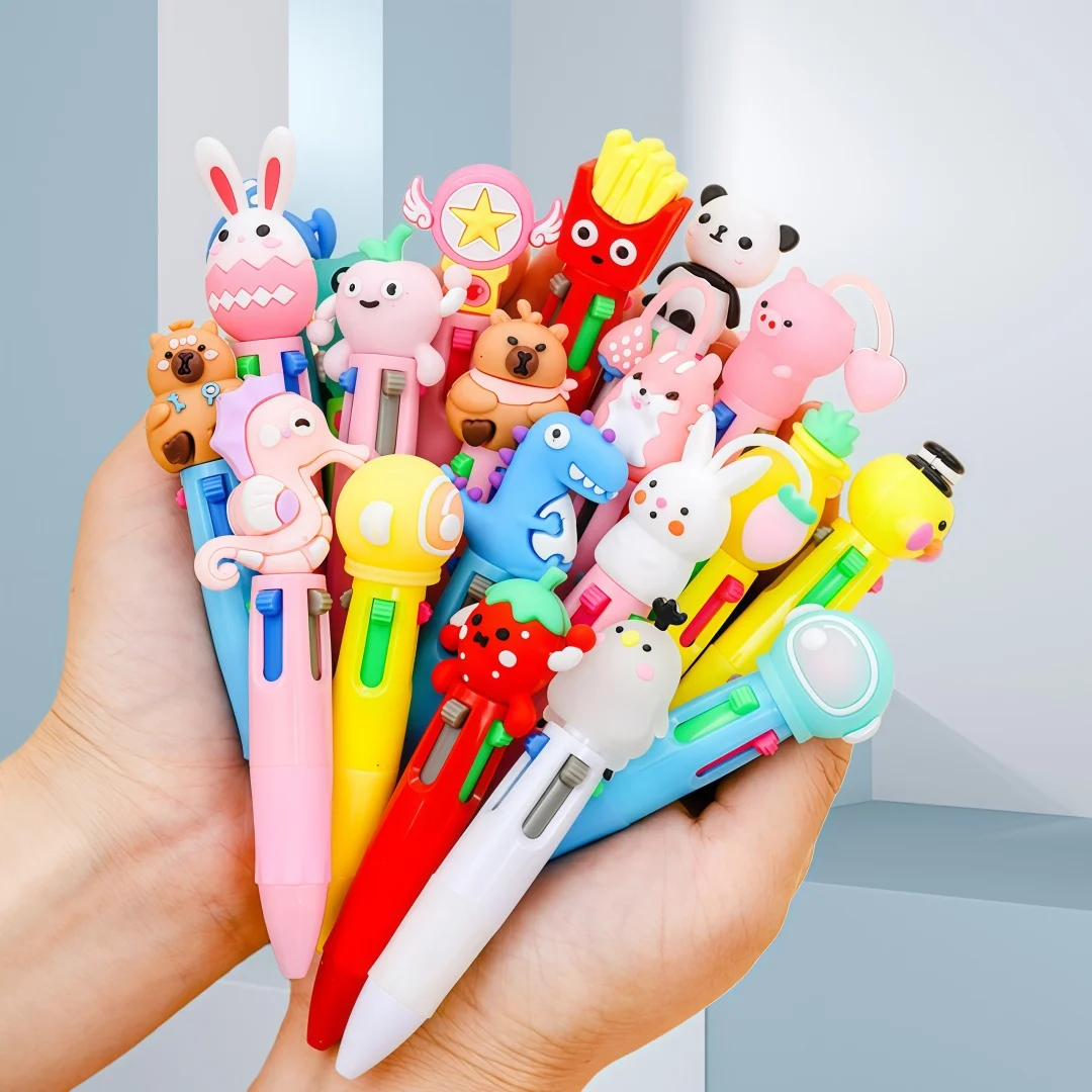 

Шариковые ручки Четырехцветные с животными принтами