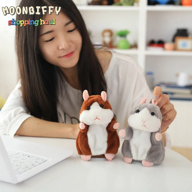 

Electronic Plush Toys Talking Speak Sound Repeat Stuffed Plush Electric Toys Animal Cute Hamster Kawaii Room Decor Boy Girl Gift