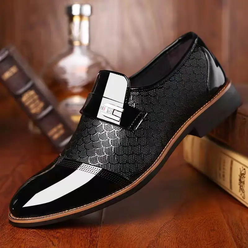 

Men's Loafers Wedding Dress Shoes Italian Black Dress Shoes Men's Patent Leather Oxford Shoes Men's Chaussures Hommes En Cuir