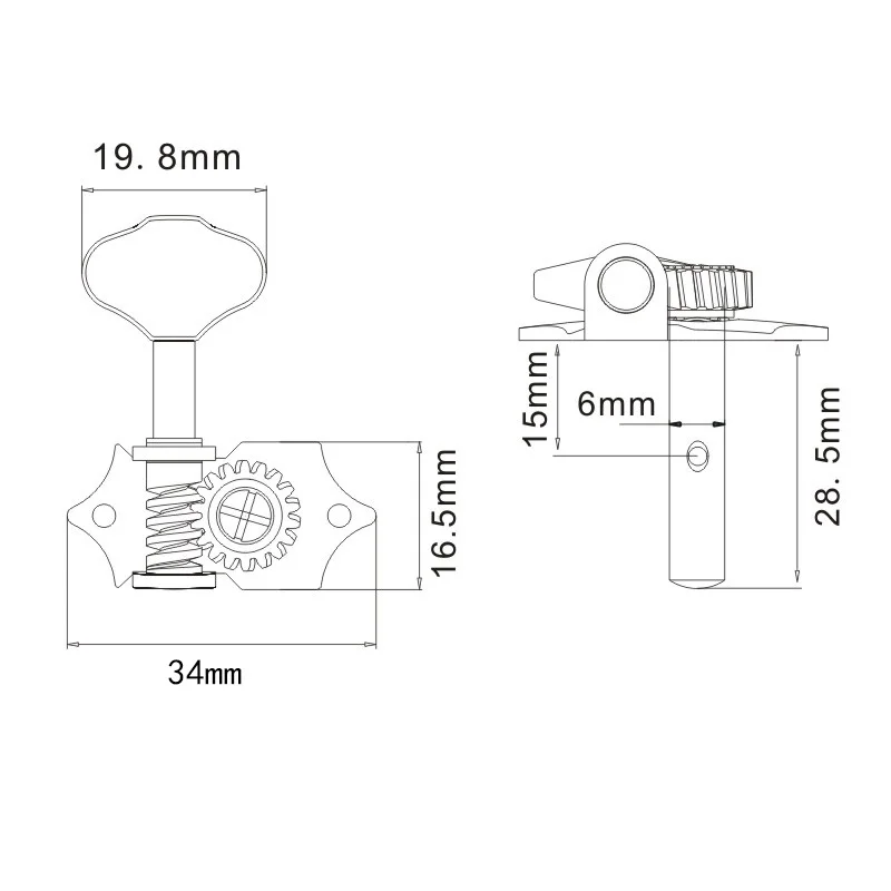 6PCS 18:1 Gear Ratio Vintage Open String Tuners Tuning Pegs Middle Hole for Classic Guitar Chrome | Спорт и развлечения