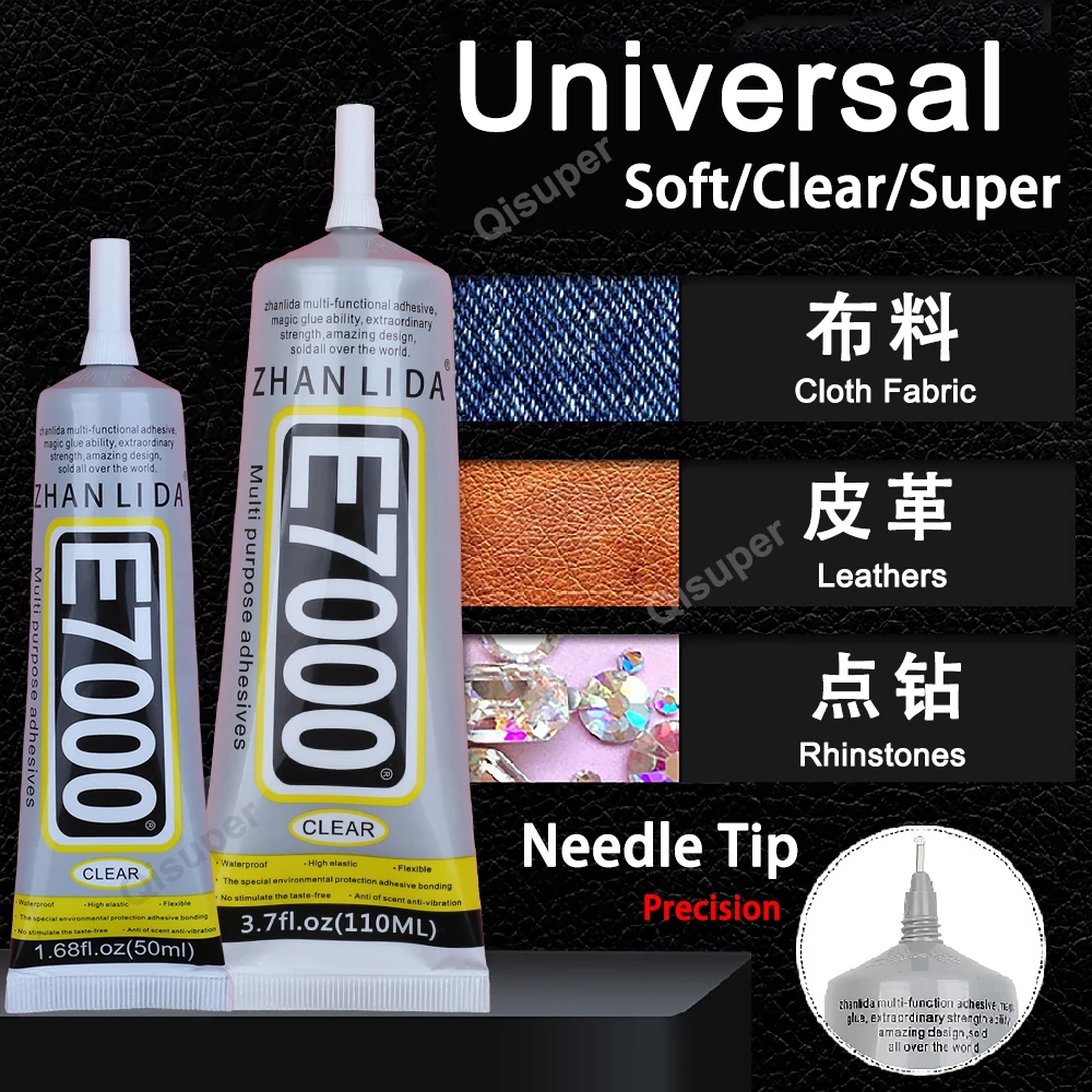Прозрачный E7000 клей для дисплея мобильного телефона нашивки одежды кожаные ткани