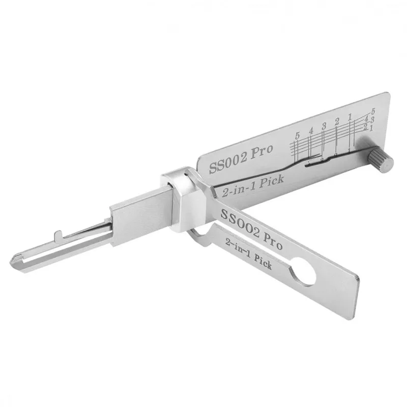 Фото Инструмент Lishi Lockpick 2 в 1 SS001 PRO SS002 PRO для измерения двери Главный ключ Гражданский замок Ручной открыватель Профессиональные слесарные инструменты №2