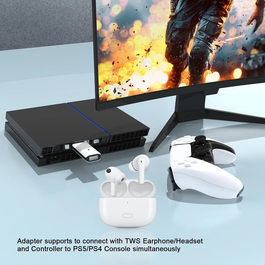 

Новый беспроводной USB-адаптер для контроллера PS5/PS4/NS/PC/P3, USB Bluetooth-совместимый адаптер для ПК, приемник, передатчик, игровая консоль