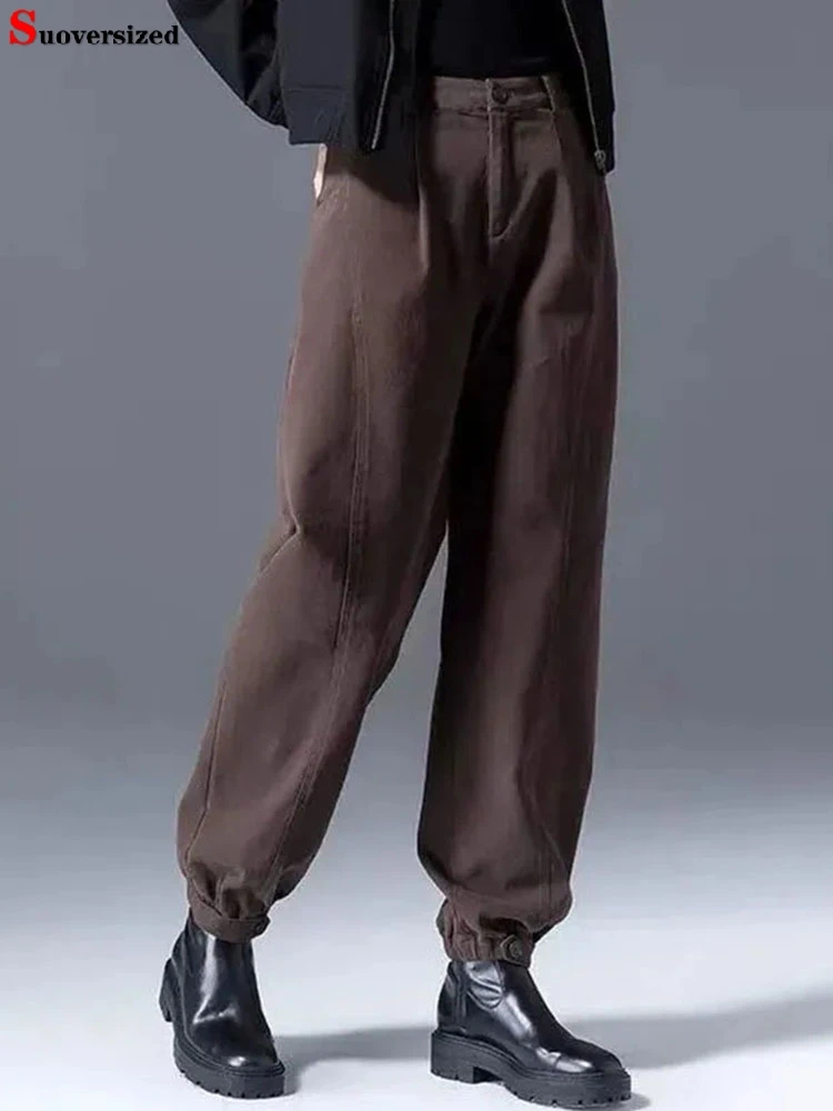 

Джинсы женские с завышенной талией, винтажные мешковатые брюки из денима, большие размеры 80 кг, однотонные, весна-осень