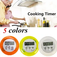 five colors digital circular lcd kitchen countdown timer counter reverse timers alarm clock magnetic alarm cooking tools
