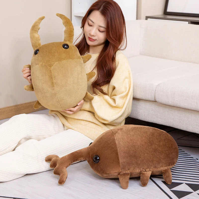 

1Pcs Creative Simulation Insect Plush Toys Stuffed Animals Cartoon Uang Plushies Dolls Kawaii Beetle Pillow Kids Boys GirlsGifts