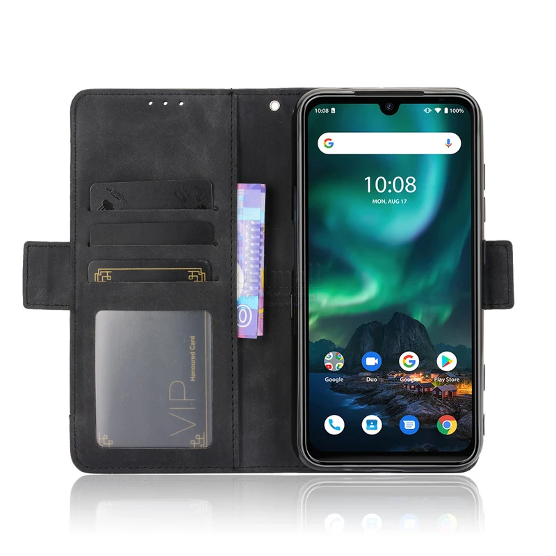 Чехол-кошелек для UMIDIGI Bison кожаный чехол-книжка с магнитной застежкой держатель