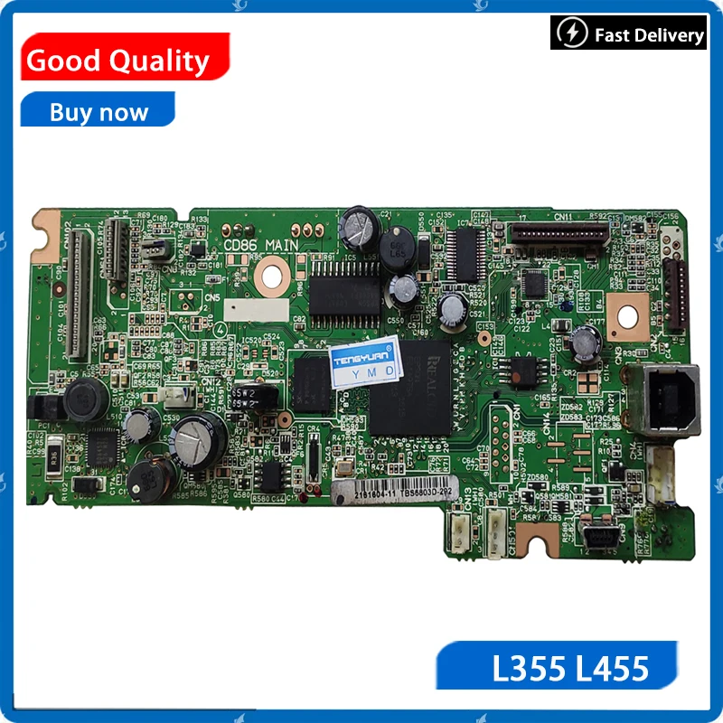 2PCX оригинальная отформатированная плата для Epson L355 L455 L555 L565 материнская в части