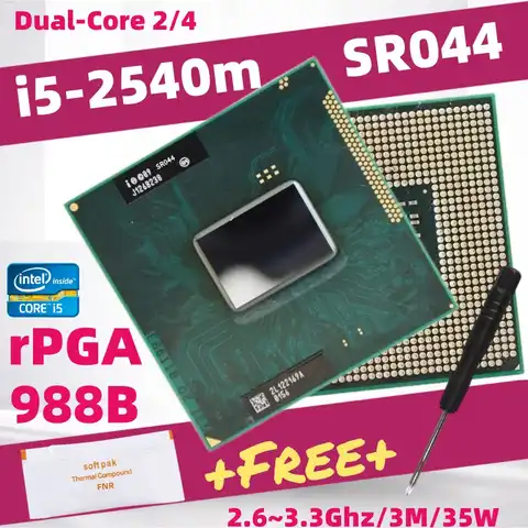 Двухъядерный процессор Core i5 2540M 2520M 2410 2430 i3 2310M 2330M 2350M 2370M для ноутбука Socket G2 PGA988B HM65 HM67 QM67