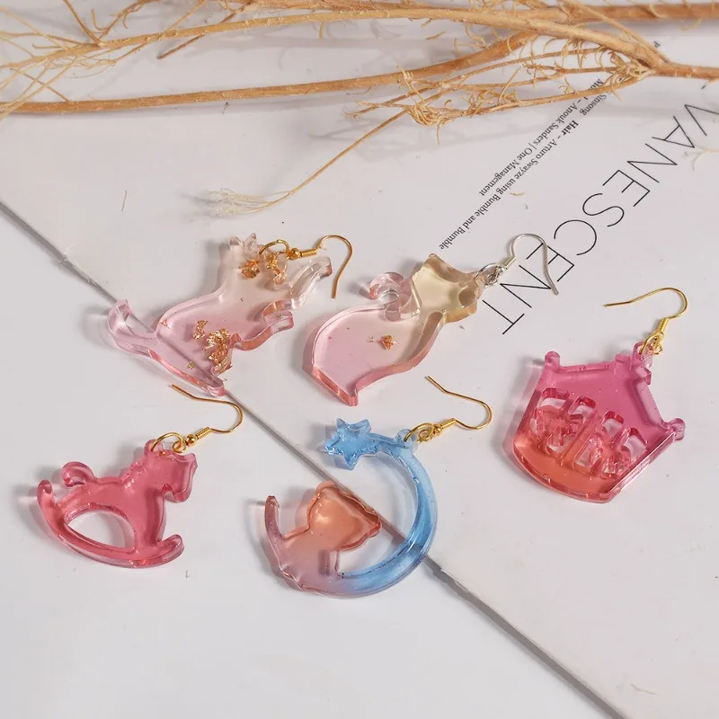 Diy Кристалл Эпоксидная Подвеска Серьги Силиконовая Форма Единорог Жестокая