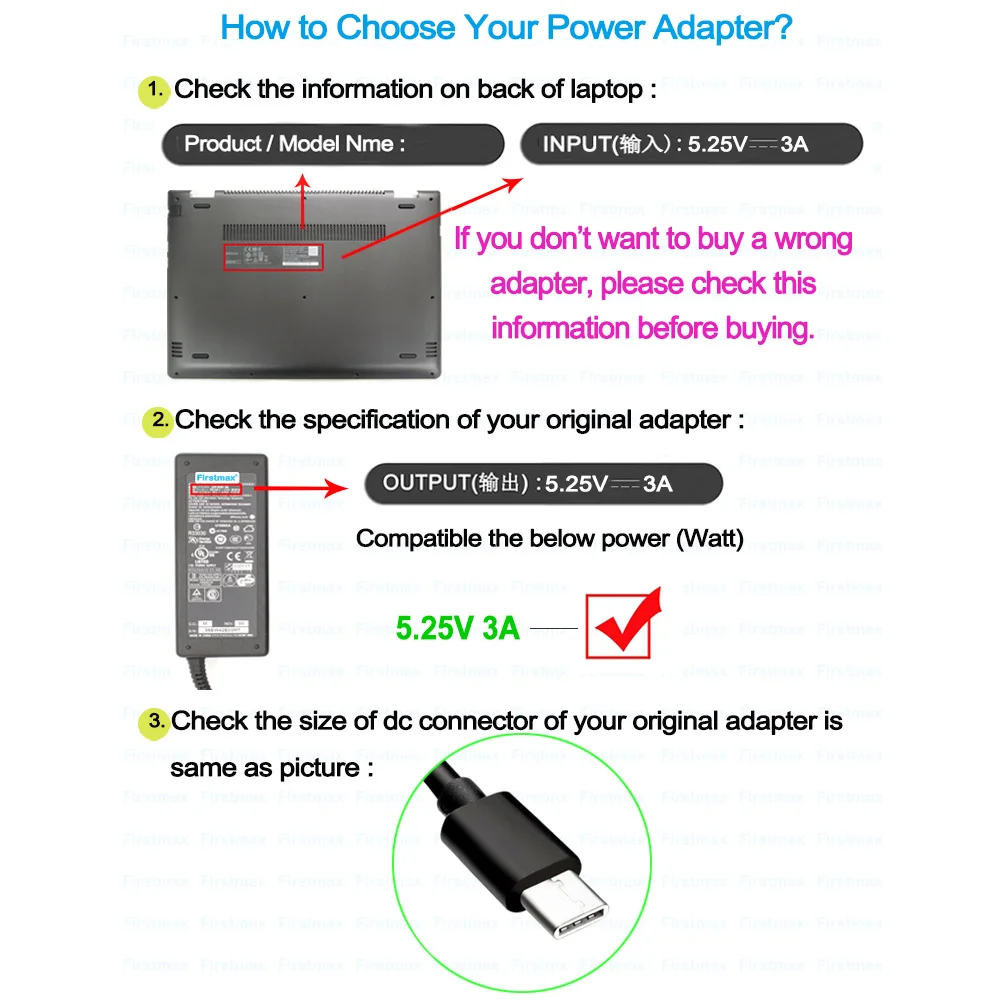 5.25V 3A USB-C TYPE-C Ac Adapter Tablet pc Charger For HP Pavilion 10-n100 10-n100 10-n200 10t-n100 x2 TPN-LA01 EU Plug images - 6