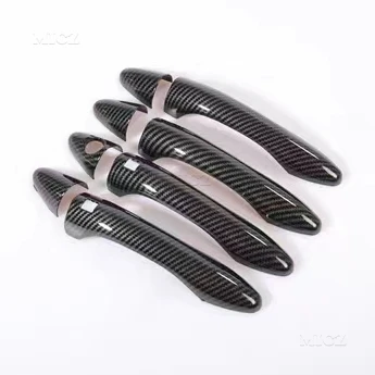 Хромированная накладка на дверную ручку автомобиля из углеродного волокна для Kia