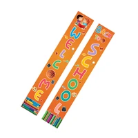 1 pair back to school hanging polyester banners sign couplets welcome banner