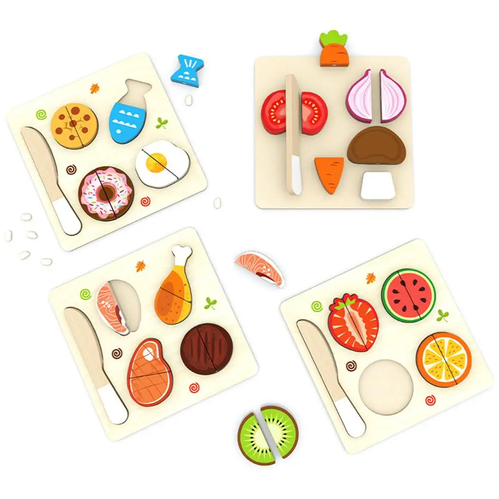 

Cutting Toys Cutting Fruit Vegetables Family Playset Wooden Toys Birthday Gifts Learning Toys Kitchen Toys for Toddlers Kids