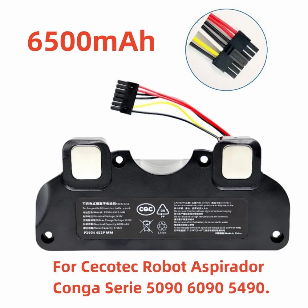 14 8 V 6500mAh 100% новый CECOTEC CONGA 5090 6090 5490 Аккумуляторный блок робота для мытья Netease