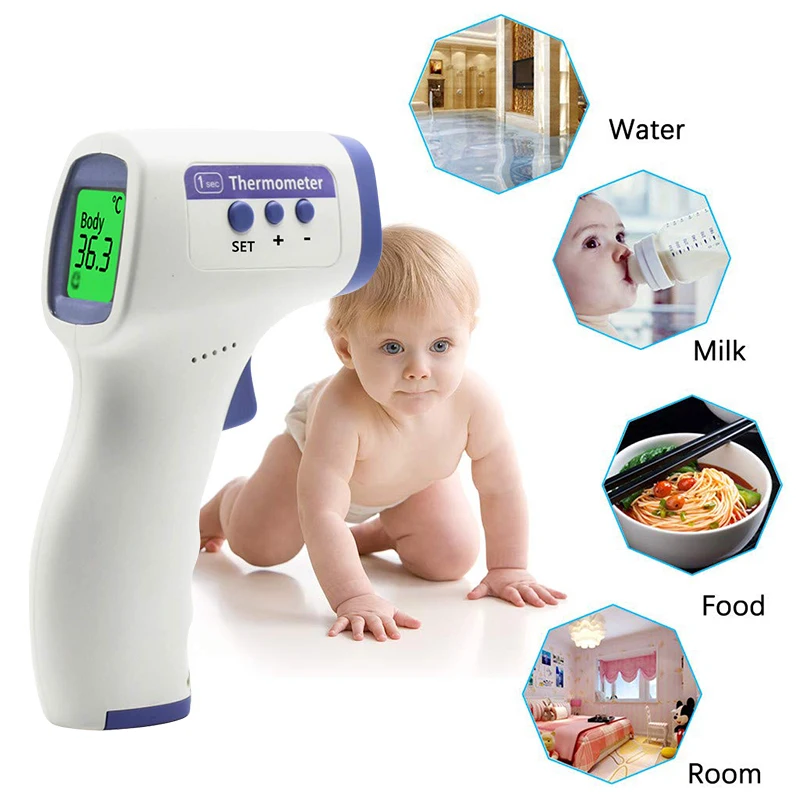 2021 Новый бесконтактный датчик температуры лба для детей пистолет цифровой