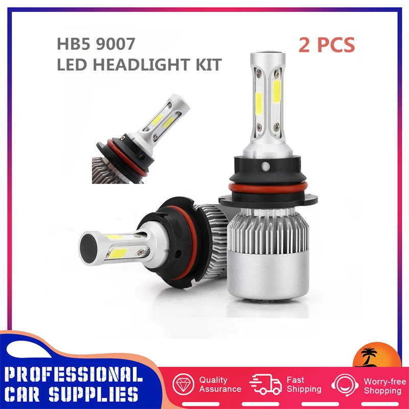 

2pcs Car LED Headlight 9007 HB5 For 36W LED Headlight Conversion Kit 1000W 6000K 81000LM Bulb