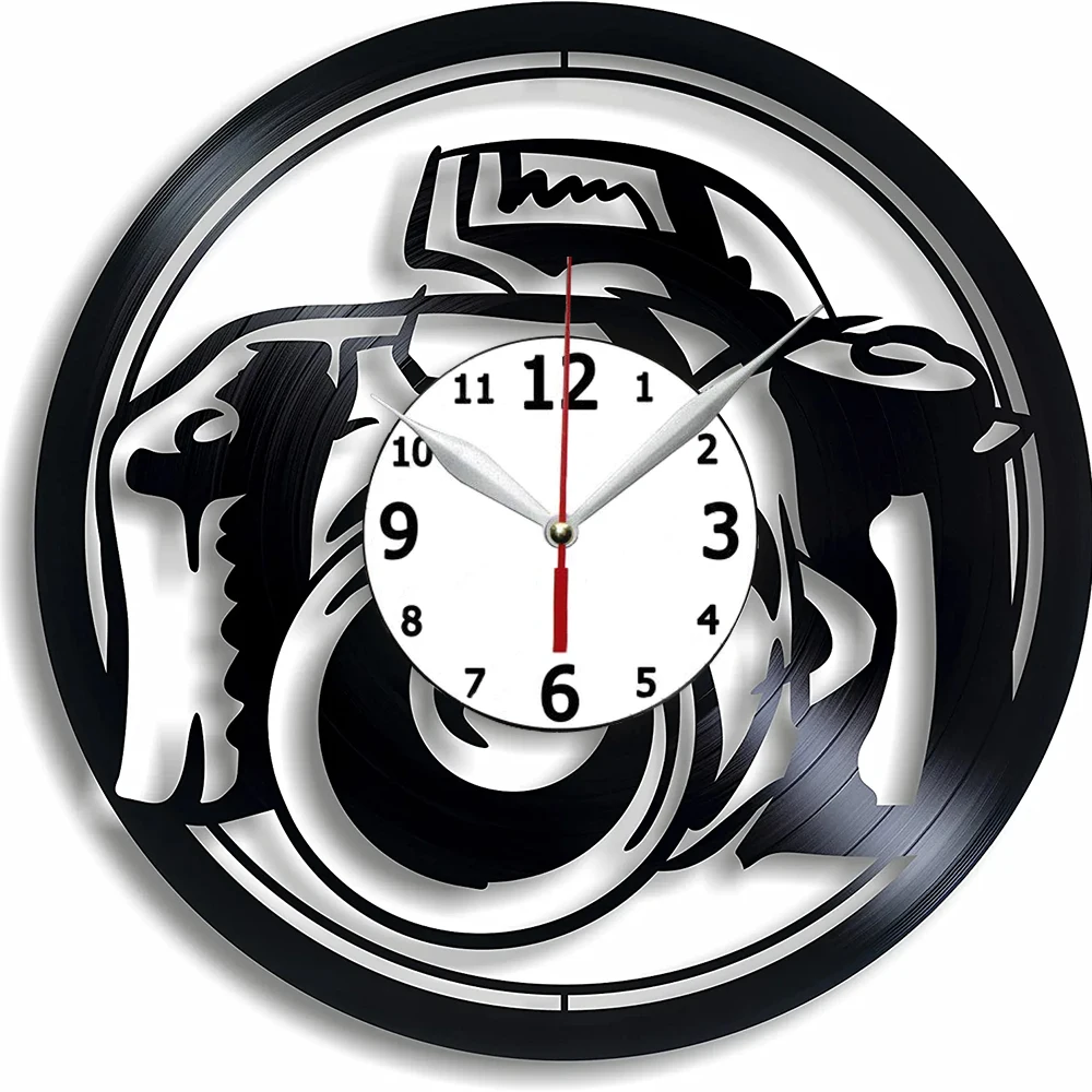 

Настенные часы с виниловой пластиной для хобби-подарок ручной работы для мальчиков и девочек-домашний декор-12 дюймов