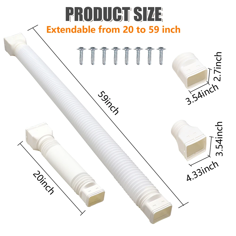 

Extends 21\" To 60\" Gutter Downspout Extensions Rain Gutter Downspout Extensions Flexible Drain Downspout Extender Connector